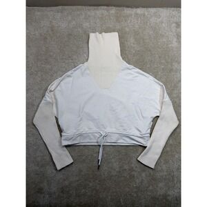 Varley Britannia Turtleneck Pullover Womens Small White Cream Ribbed